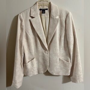 Madison Studios Cream Floral Blazer